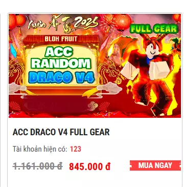 Acc Draco V4 tại Shop khác
